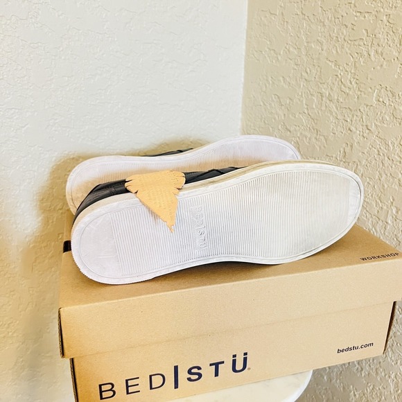 BED STU Men's Muller Leather Sneaker, Pre-Scuffed, Designer, Navy, Size‎ 12, NWT - Picture 12 of 16